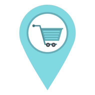 İzole süpermarket konumu simgesi