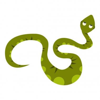 İzole benekli yılan simgesi yeşil