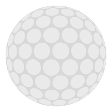 Topu golf simgesi izole oynamak için