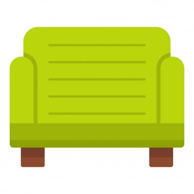 Yeşil koltuk simge izole