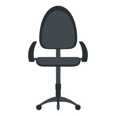 Siyah modern ofis sandalye simge izole