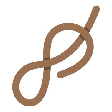 İzole gemiye halat simgesi