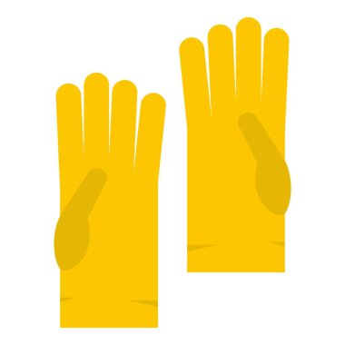 İzole sarı lastik eldiven simgesi