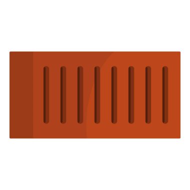 İzole turuncu tuğla simgesi