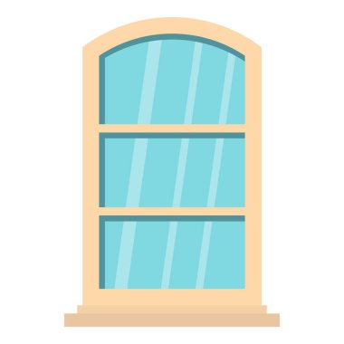 Beyaz dar pencere simgesi izole