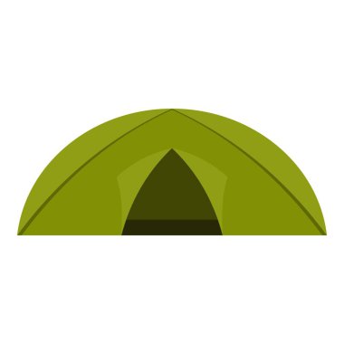 İzole kamp simgesi yeşil çadır