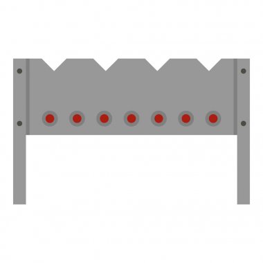 İzole çelik mangal şiş simgesini