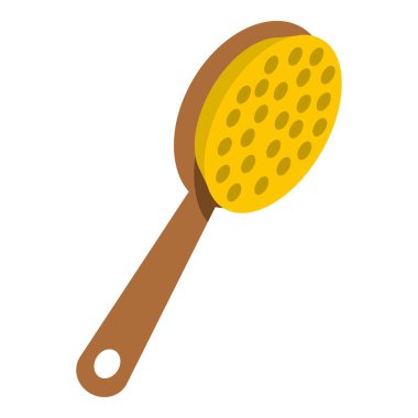 Pedikür aracı ile izole ahşap tutamaç simgesi