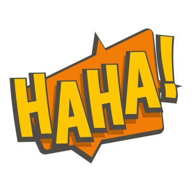 Haha, izole komik metin konuşma balonu simgesinin