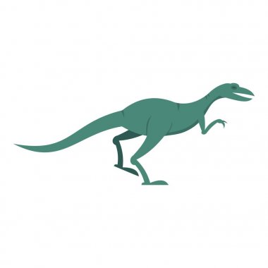 İzole Velyciraptor dinozor simgesi