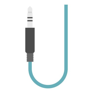 İzole mikrofon tel simgesi