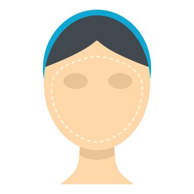 Kadın yüz için kozmetik cerrahi simge hazır