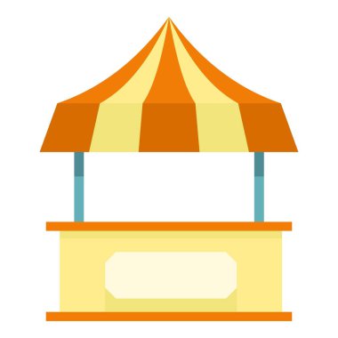 Alışveriş sayaç turuncu izole çadır simgesiyle