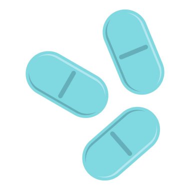 İzole üç hap simgesi