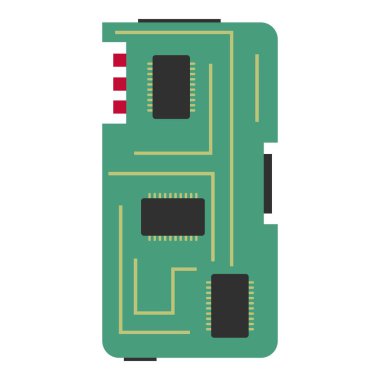 İzole telefon çip simgesi