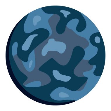Small planet icon isolated clipart