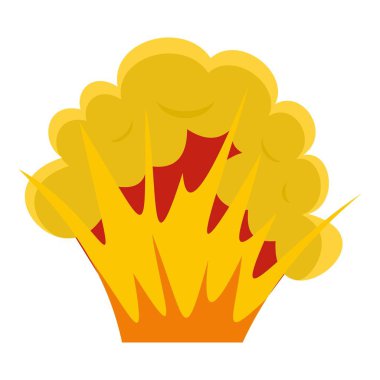 Alev ve duman simge izole