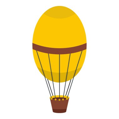 Retro sıcak hava balonu simgesini izole