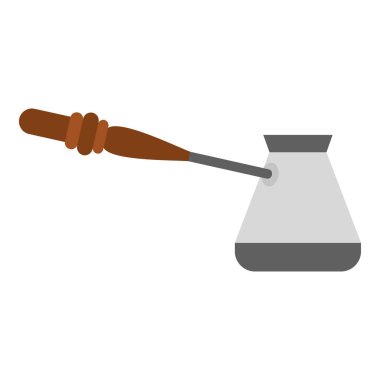 Türk kahvesi pot simgesi izole
