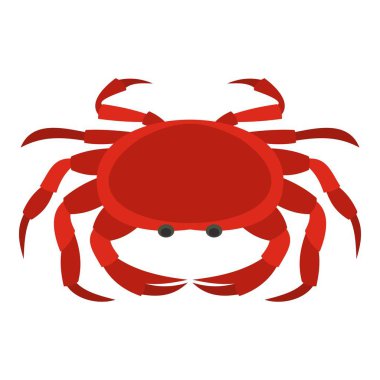 İzole büyük kırmızı Yengeç simgesi