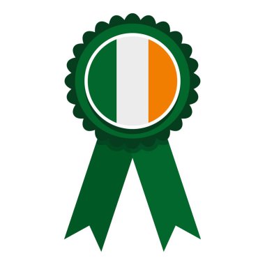 St Patrick günü rozet simge izole