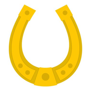 İzole altın at nalı simgesi