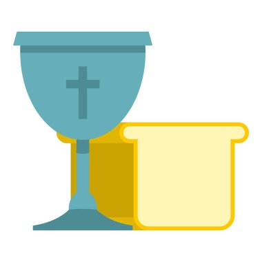 İzole kase ve ekmek simgesi