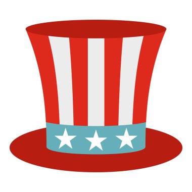 Sam Amca'nın şapkası Icon izole