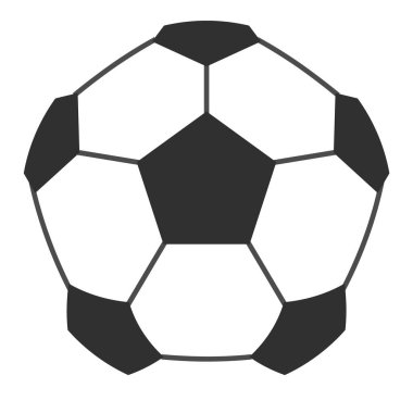 İzole deri futbol topu simgesini