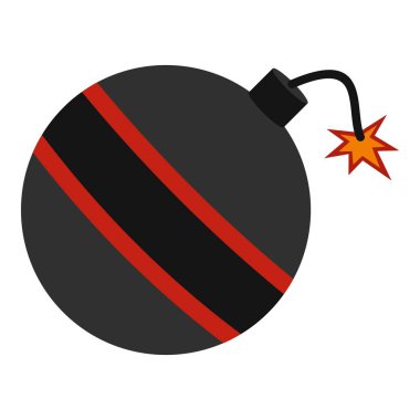 İzole simgesi patlamaya hazır bomba