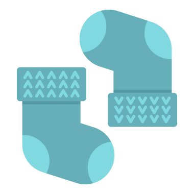 İzole simgesi mavi bebek çift çorap