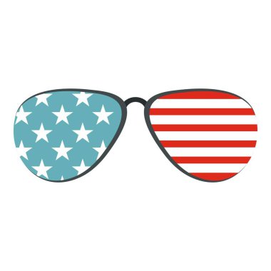 İzole Amerikan gözlük simgesi