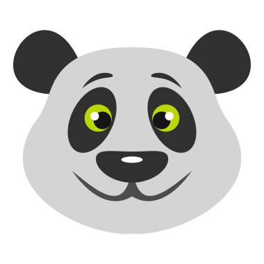 Ayı panda simgesi izole başkanı