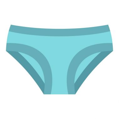 İzole mavi kadın Pamuk külot simgesi