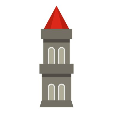 İzole ortaçağ savaş Kulesi simgesi