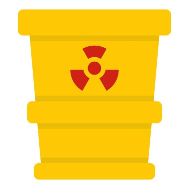 Ttrashcan içeren radyoaktif atık simgesi