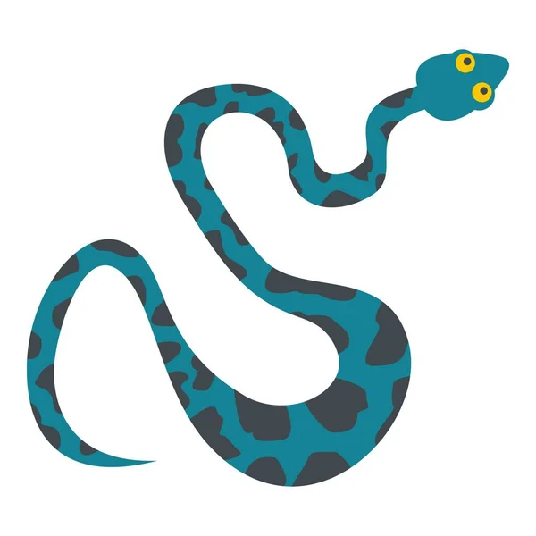 Serpente azul com manchas ícone isolado — Vetor de Stock