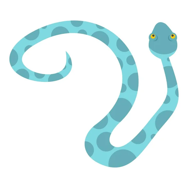 Luce blu macchiato icona del serpente isolato — Vettoriale Stock