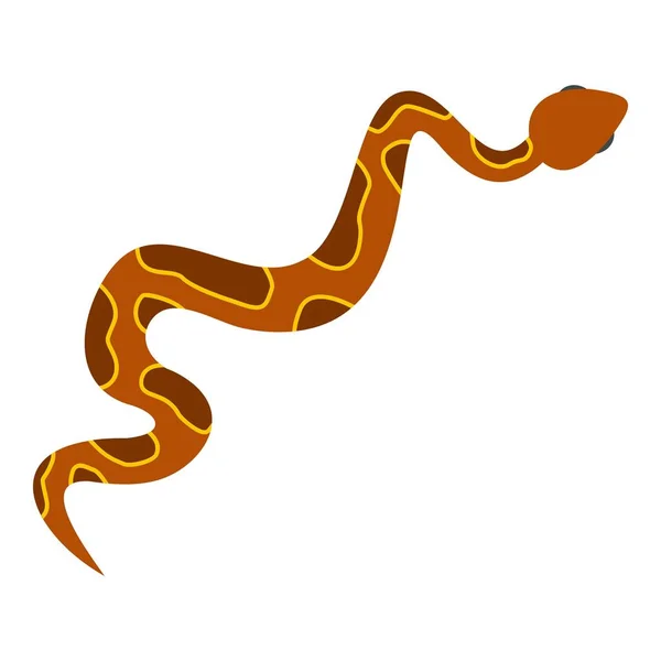 Brown snake icon isolated — Stock Vector