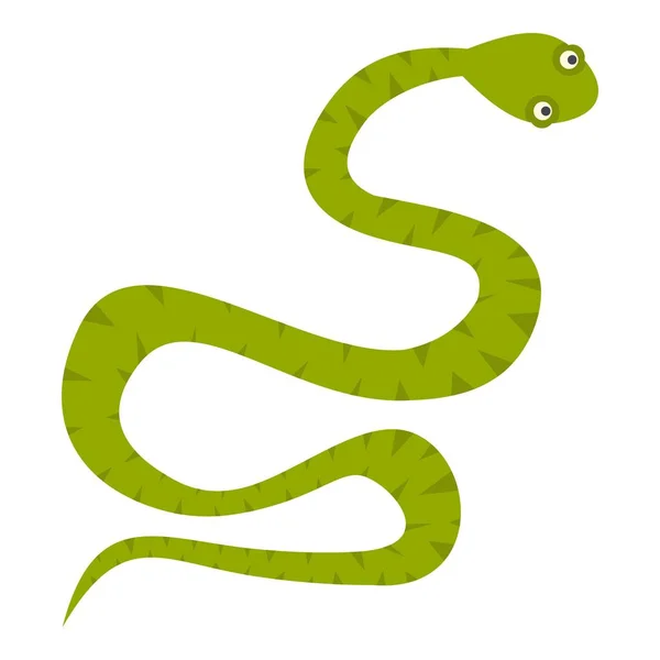 Icône serpent vert isolé — Image vectorielle
