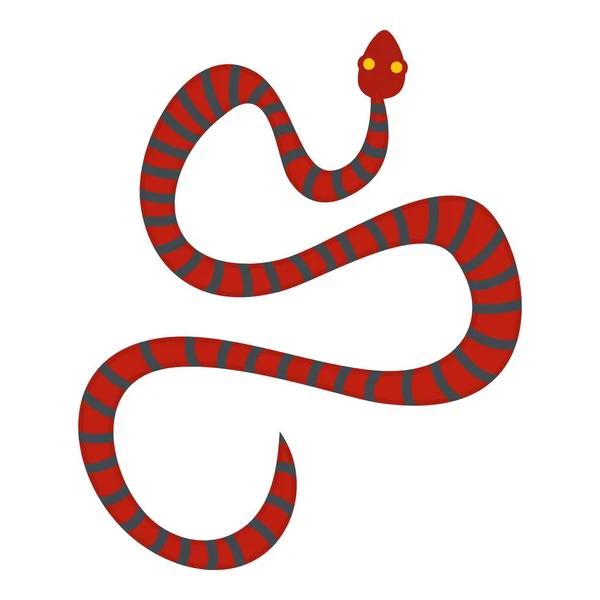 Изолированная красная змея с синими полосами — стоковый вектор