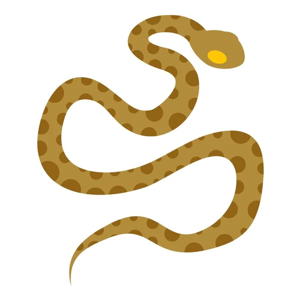 Icono de serpiente manchada marrón aislado — Archivo Imágenes Vectoriales