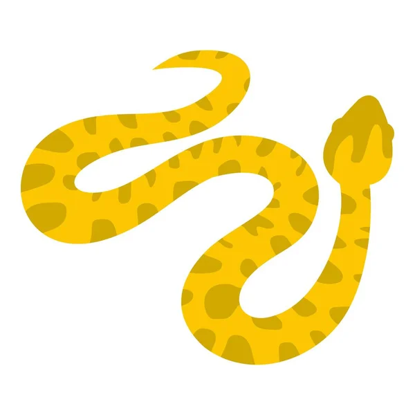 Icona serpente maculato giallo isolato — Vettoriale Stock