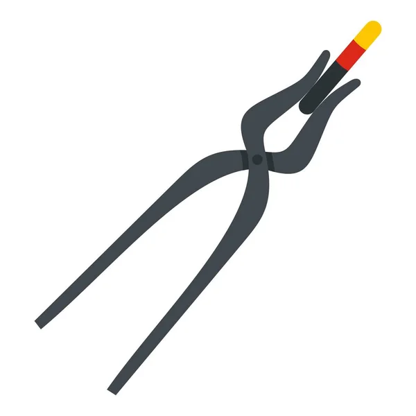 Blacksmith pincers icon isolated — Stock Vector