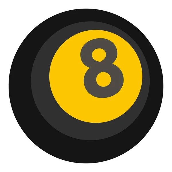 Schwarze Snooker acht Pool-Ikone isoliert — Stockvektor