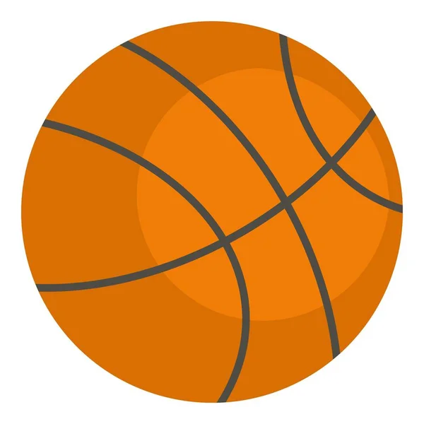 Ikone des orangen Basketballs isoliert — Stockvektor