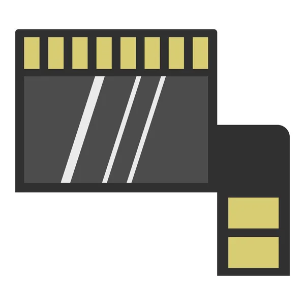 Paměťové karty ikona, samostatný — Stockový vektor