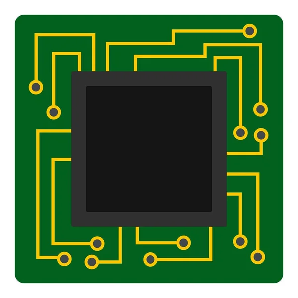 Microchip icono aislado — Archivo Imágenes Vectoriales