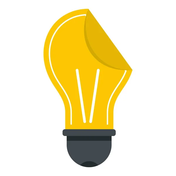 Ikona nálepka žlutá žárovka, samostatný — Stockový vektor