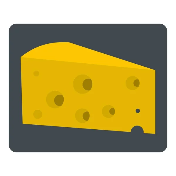 Pieza de icono de queso aislado — Vector de stock